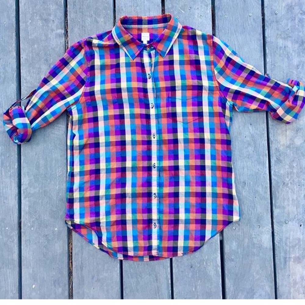 Madewell colorful buttondown shirt
